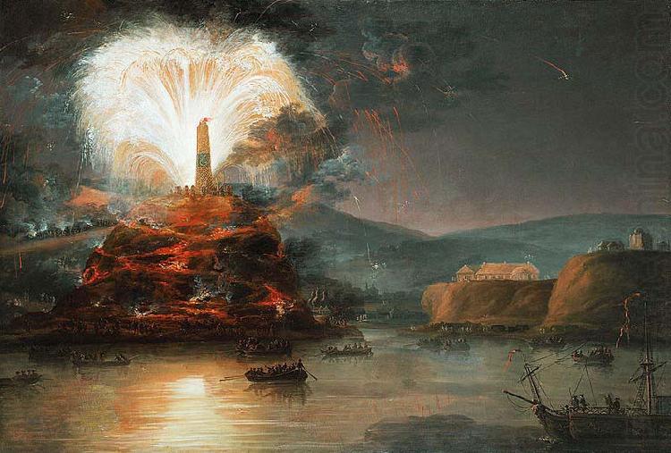 Jan Bogumil Plersch Fireworks in honor of Catherine II in 1787. china oil painting image